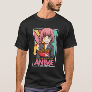 Bara en flicka som Kärlek Anime och Ramen Kawaii M T Shirt