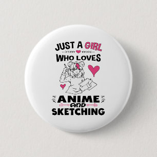 Bara en flicka som Kärlek Anime och Sketching Gir Knapp