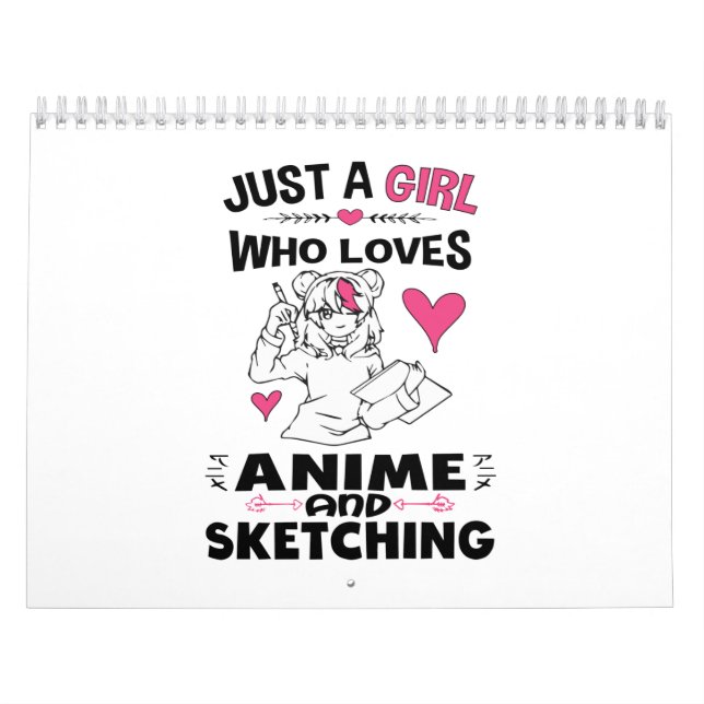 Bara en flicka som Kärlek Anime och Sketching Girl Kalender (Omslag)
