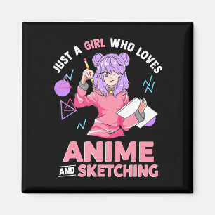 Bara en flicka som Kärlek Anime och Sketching Magnet
