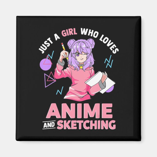Bara en flicka som Kärlek Anime och Sketching Magnet (Framsidan)