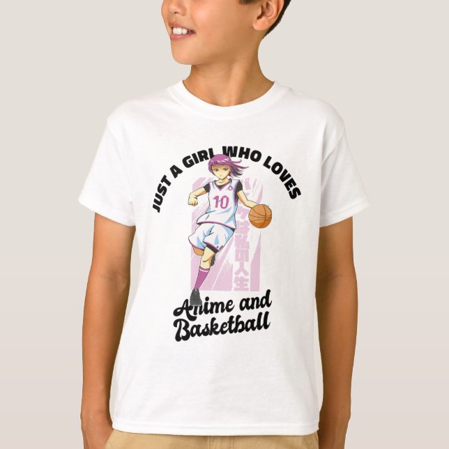 Bara en flicka som Kärlek Anime och Sketll Player  T Shirt (Framsida)