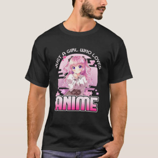 Bara en flicka som Kärlek Anime Otaku japanskt ani T Shirt
