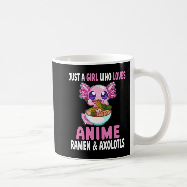 Bara en flicka som Kärlek Anime Ramen och Axolotls Kaffemugg (Höger)