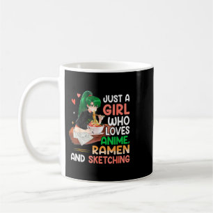 Bara en flicka som Kärlek Anime Ramen och S Kaffemugg