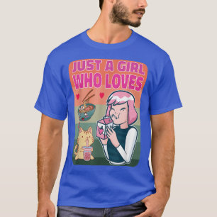 Bara en flicka som Kärlek Anime Ramen Strawberry M T Shirt