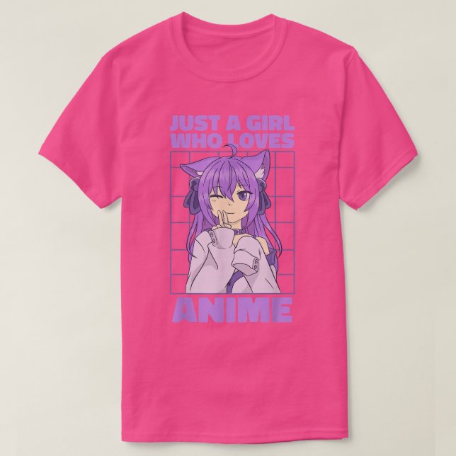 Bara en flicka som Kärlek Anime T Shirt (Design framsida)