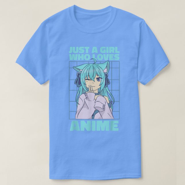 Bara en flicka som Kärlek Anime T Shirt (Design framsida)