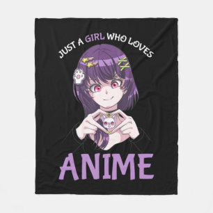 Bara en flicka som Kärlek Anime Teenage Girls Merc Fleecefilt