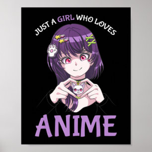 Bara en flicka som Kärlek Anime Teenage Girls Merc Poster