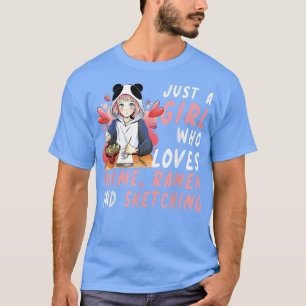 Bara en flicka som Kärlek animerar en ramen och sk T Shirt