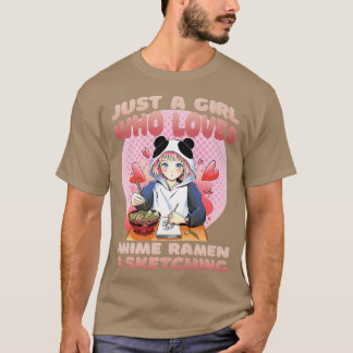 Bara en flicka som Kärlek animerar en ramen och sk T Shirt