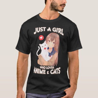 Bara en flicka som Kärlek animerar katter för n fl T Shirt