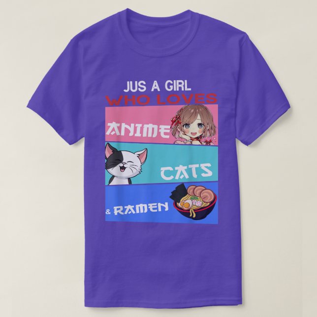 Bara en flicka som Kärlek animerar katter och Rame T Shirt (Design framsida)