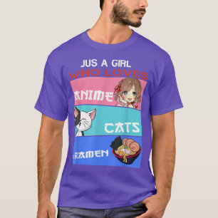 Bara en flicka som Kärlek animerar katter och Rame T Shirt