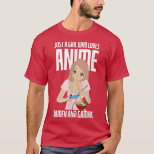 Bara en flicka som Kärlek animerar Ramen och spela T Shirt
