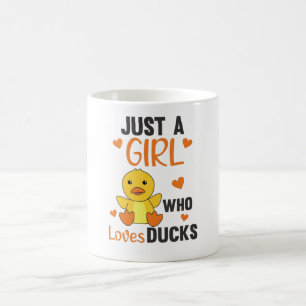 Bara en flicka som Kärlek Ankor - Cute Animals An Kaffemugg