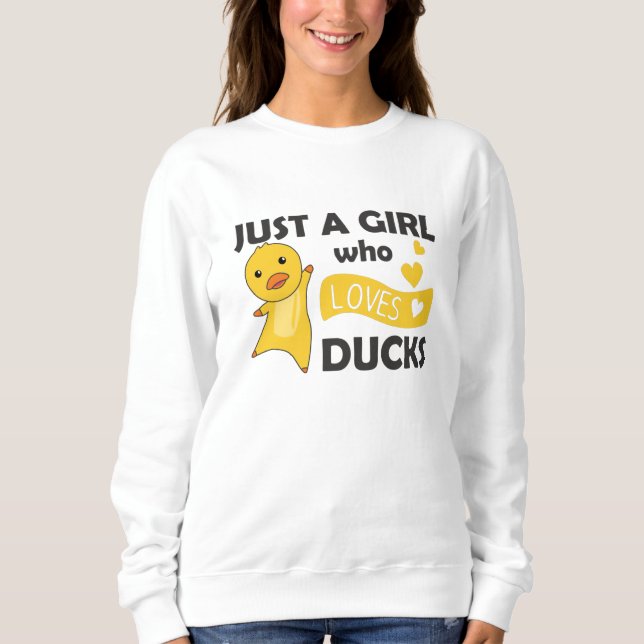 Bara en flicka som Kärlek Ankor - Cute Animals Ank T Shirt (Framsida)