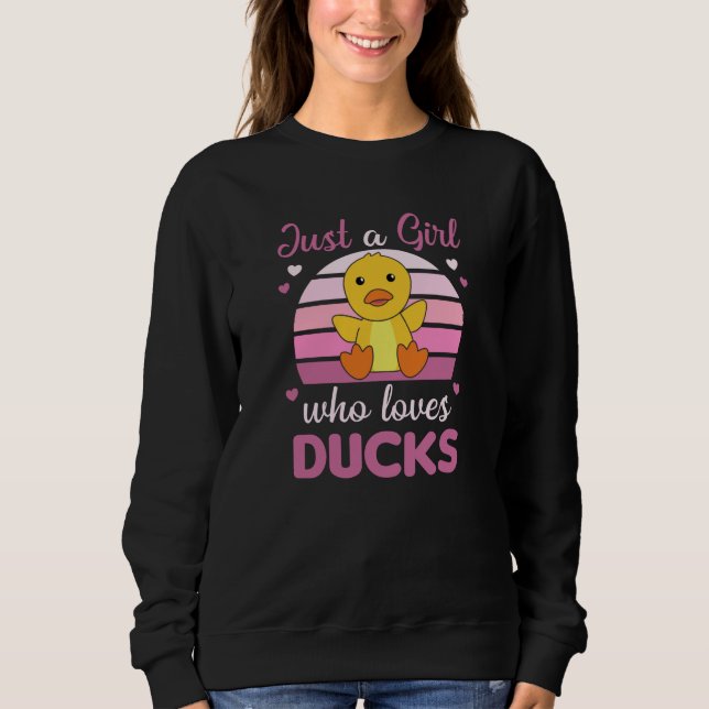 Bara en flicka som Kärlek Ankor - Cute Animals Ank T Shirt (Framsida)