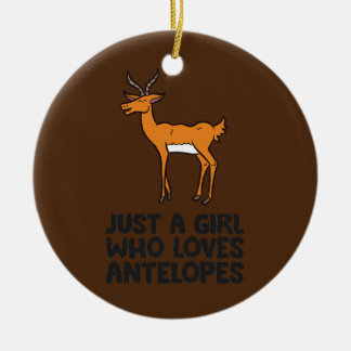Bara en flicka som Kärlek Antelopes Julgransprydnad Keramik