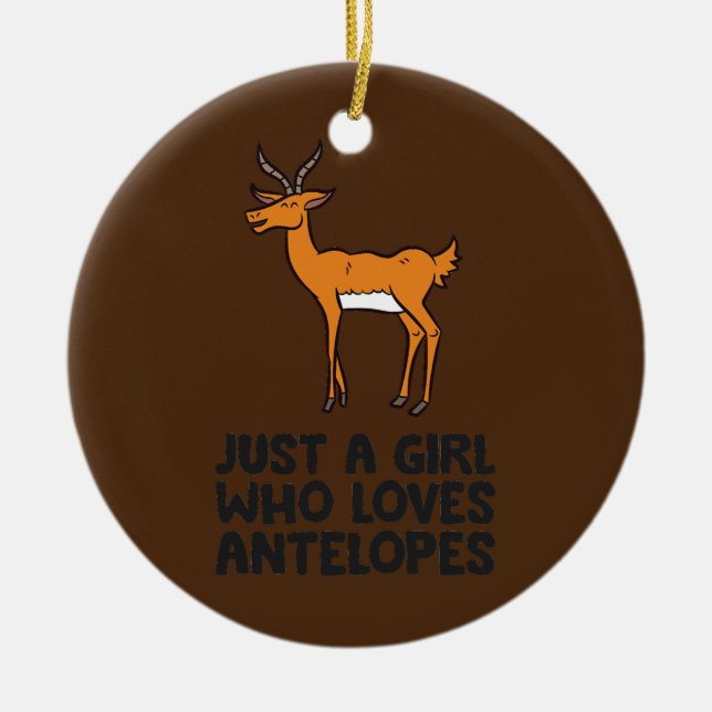 Bara en flicka som Kärlek Antelopes Julgransprydnad Keramik (Framsidan)
