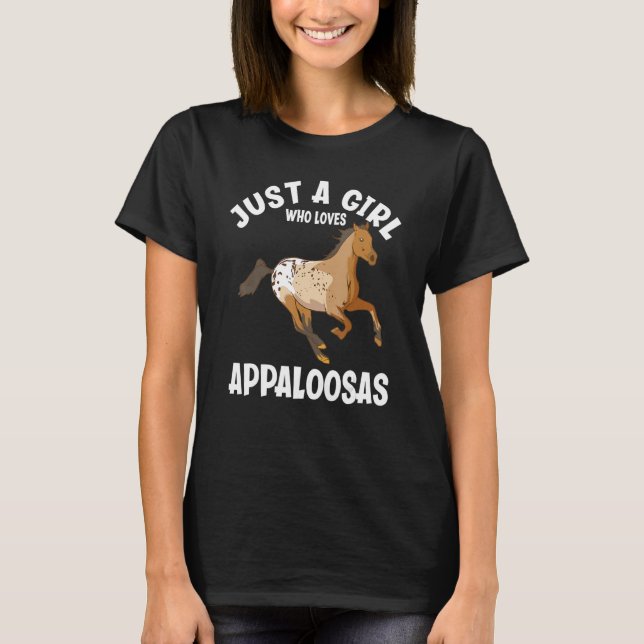Bara en flicka som Kärlek Appaloosas Funny Appaloo T Shirt (Framsida)