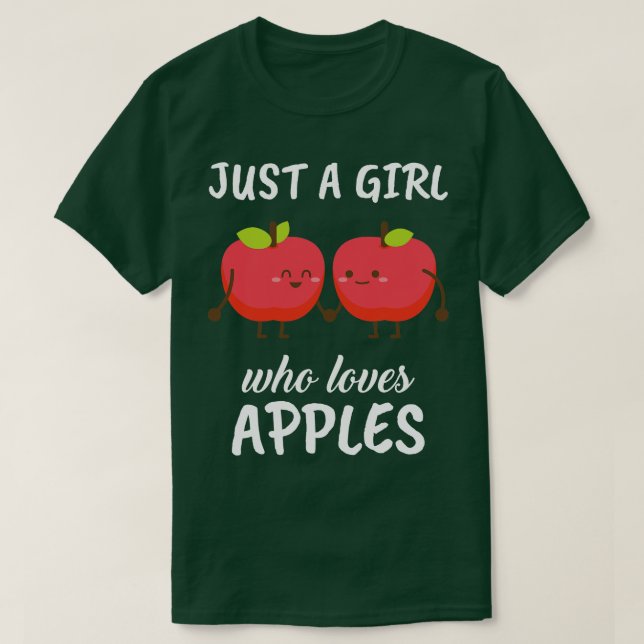Bara en flicka som Kärlek äpplen T Shirt (Design framsida)