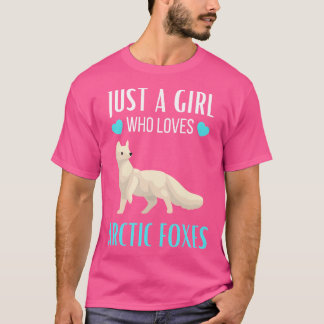 Bara en flicka som Kärlek arktiska rävar Cute Arkt T Shirt