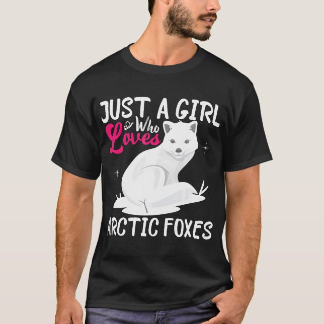 Bara en flicka som Kärlek arktiska rävar jag Girl  T Shirt (Framsida)