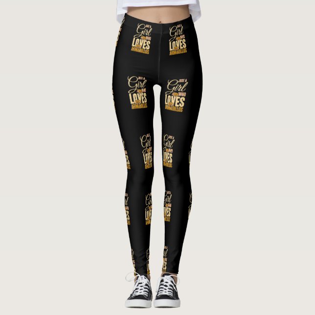 Bara en flicka som Kärlek Armadillos Armadillo Äls Leggings (Framsida)