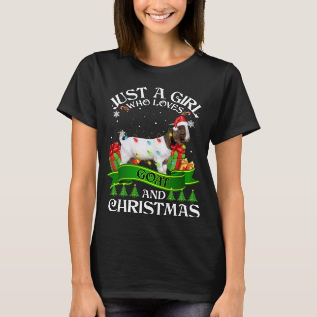 Bara en flicka som Kärlek äter och jular Julafton T Shirt (Framsida)