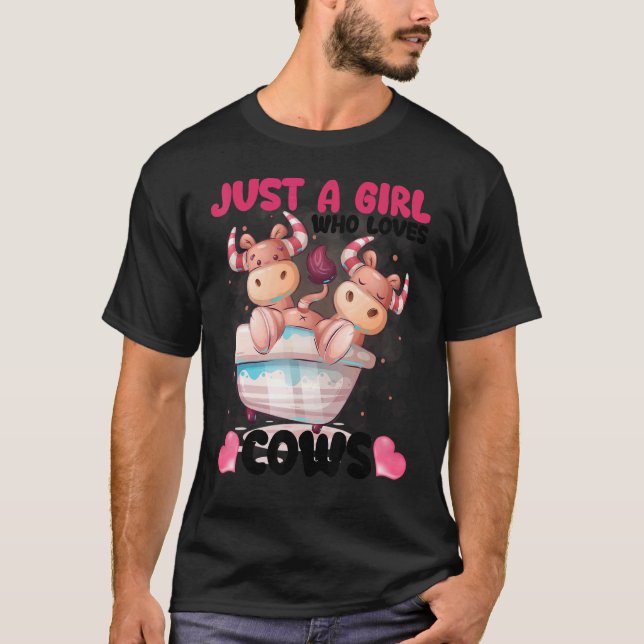 Bara en flicka som Kärlek äter upp jordbrukare T Shirt (Framsida)