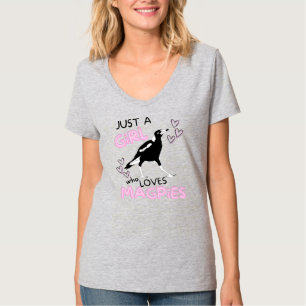 Bara en flicka som Kärlek Australien Magpies Cute T Shirt
