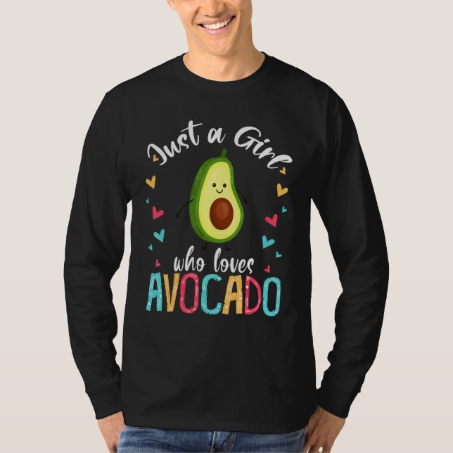 Bara en flicka som Kärlek Avocado Cute Avocado Foo T Shirt (Framsida)