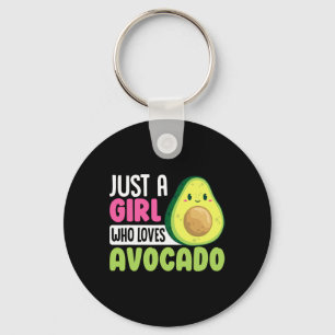 Bara en flicka som Kärlek Avocado Funny Healthy Fo Nyckelring