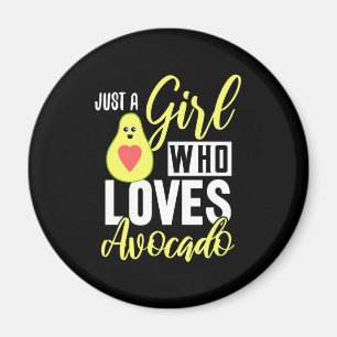 Bara en flicka som Kärlek Avocado Magnet