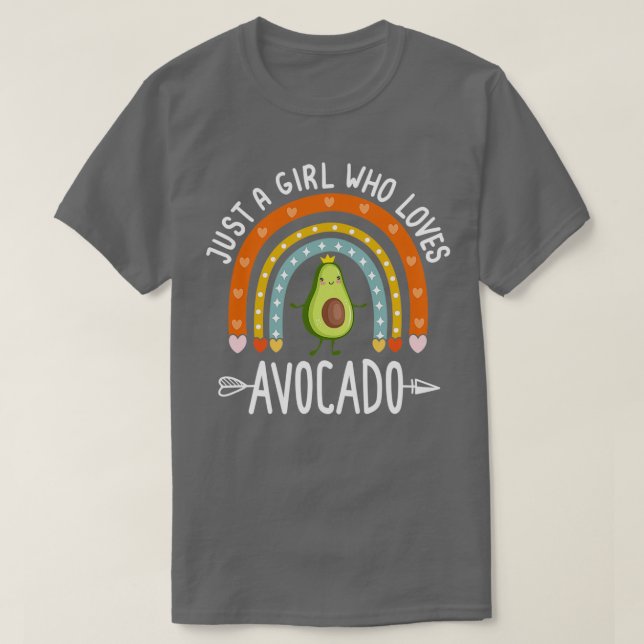 Bara en flicka som Kärlek avocado Rainbow Cute Avo T Shirt (Design framsida)