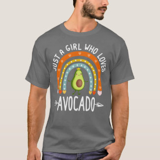 Bara en flicka som Kärlek avocado Rainbow Cute Avo T Shirt