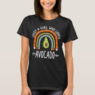 Bara en flicka som Kärlek avocado Rainbow Cute Avo T Shirt