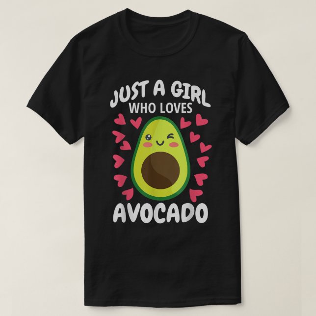 Bara en flicka som Kärlek Avocado Toast Cute Girl  T Shirt (Design framsida)