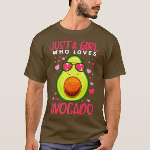 Bara en flicka som kärlek Avocado Vegan Vegetarian T Shirt