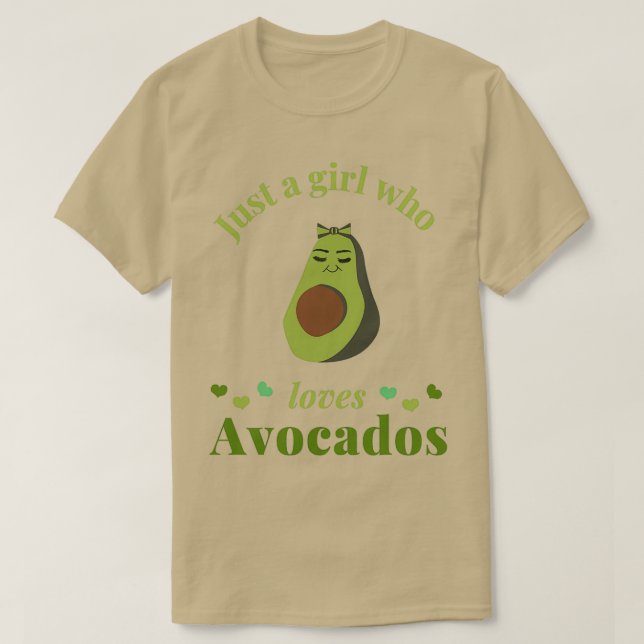 Bara en flicka som kärlek avocados Avocados Cute A T Shirt (Design framsida)