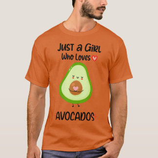 Bara en flicka som Kärlek Avocados Cute Vegan Avoc T Shirt