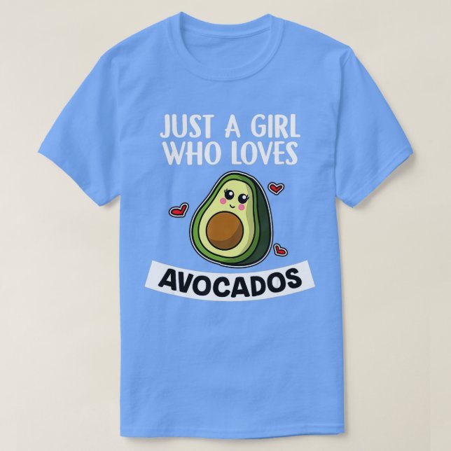 Bara en flicka som Kärlek Avocados Cute Vegan Avoc T Shirt (Design framsida)