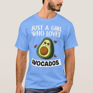 Bara en flicka som Kärlek Avocados Cute Vegan Avoc T Shirt