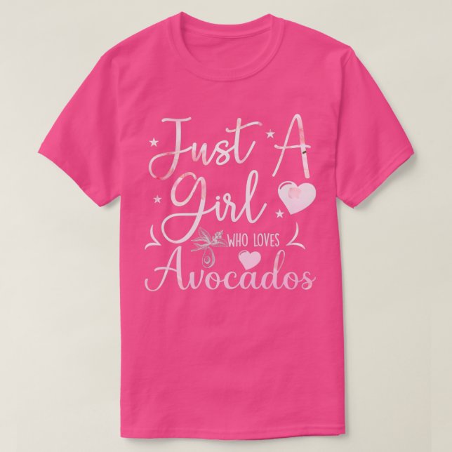Bara en flicka som kärlek Avocados Funny Vegan T Shirt (Design framsida)