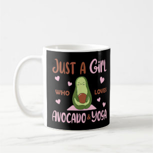 Bara en flicka som Kärlek Avocados och Yoga Avocad Kaffemugg