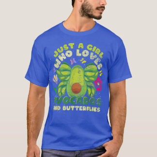 Bara en flicka som Kärlek avokados och fjärilar, m T Shirt