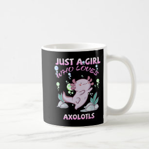 Bara en flicka som Kärlek Axolotls Anime Kawaii Gi Kaffemugg
