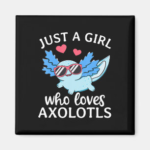Bara en flicka som Kärlek Axolotls Cute Kawaii Ani Magnet
